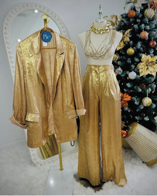 Gold Blazer oversized