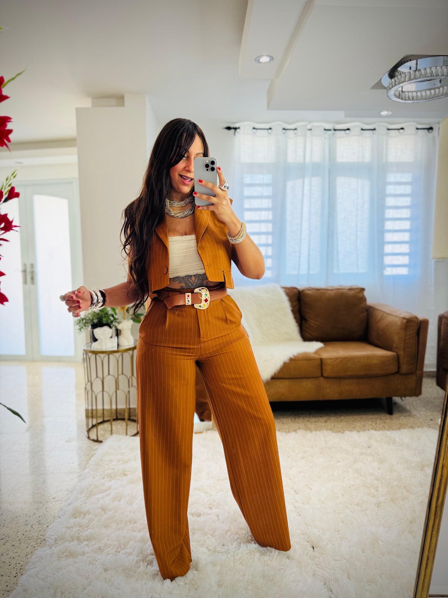 Mocha Wide Boss Pant