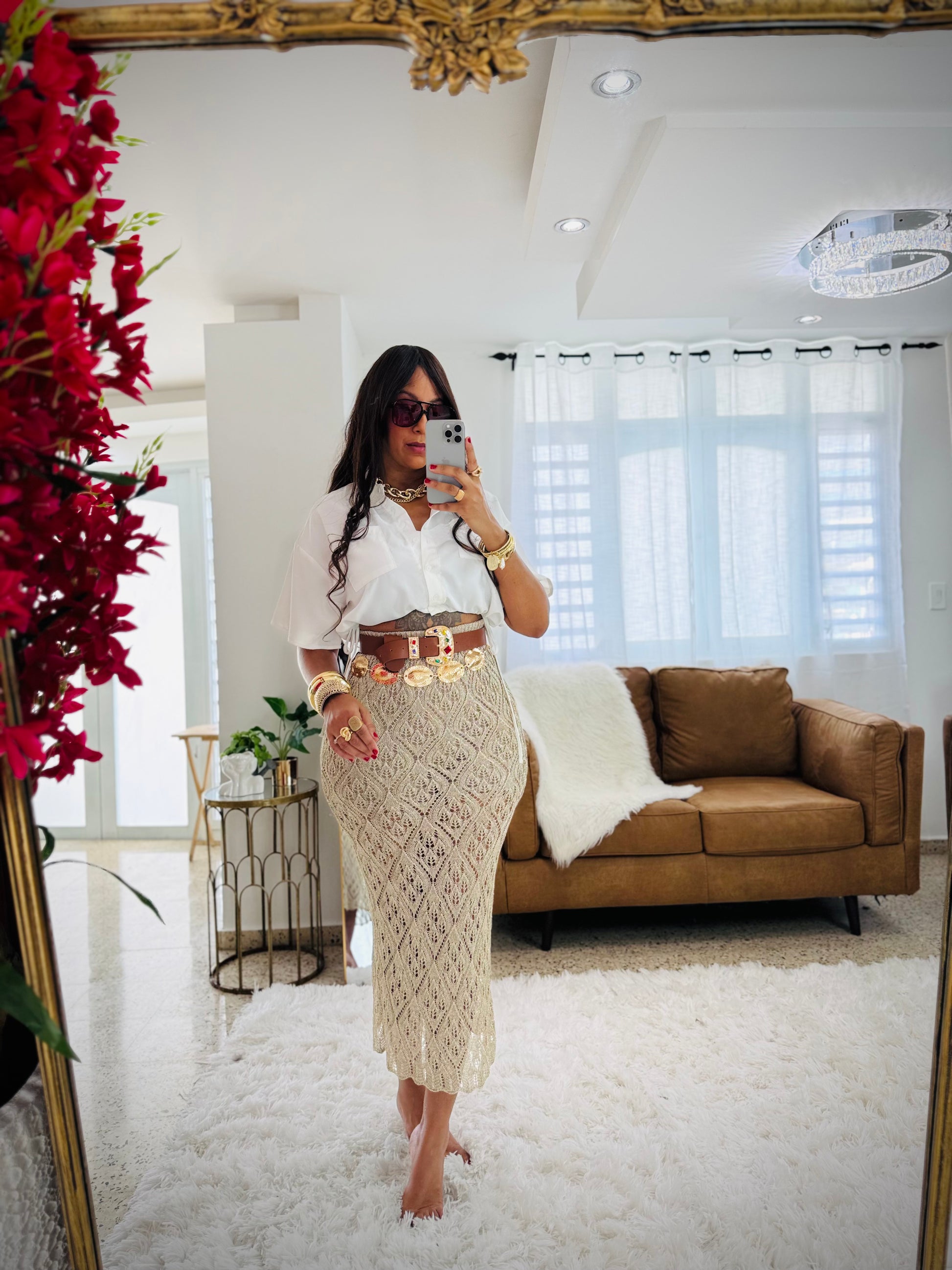 Gold Mesh Skirt