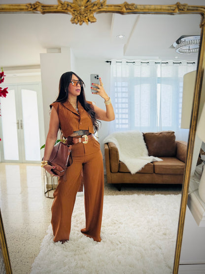 Mocha Wide Boss Pant