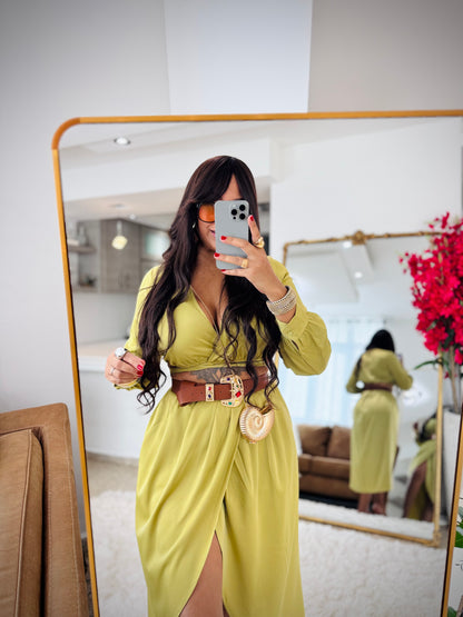 Olive Wrap Top 🍸(Solo Top)