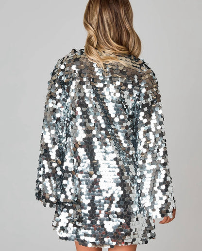 Big Sequins Silver Dress