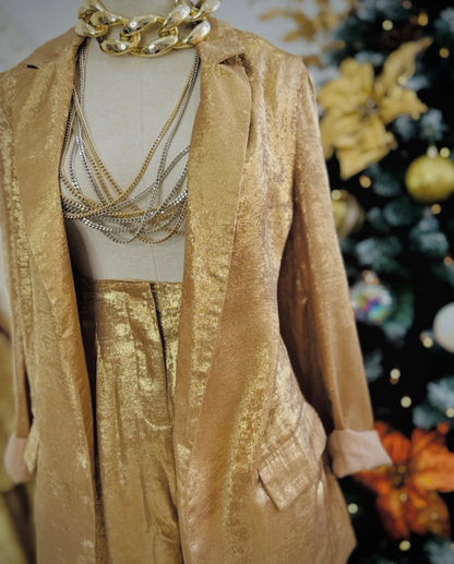 Gold Blazer oversized