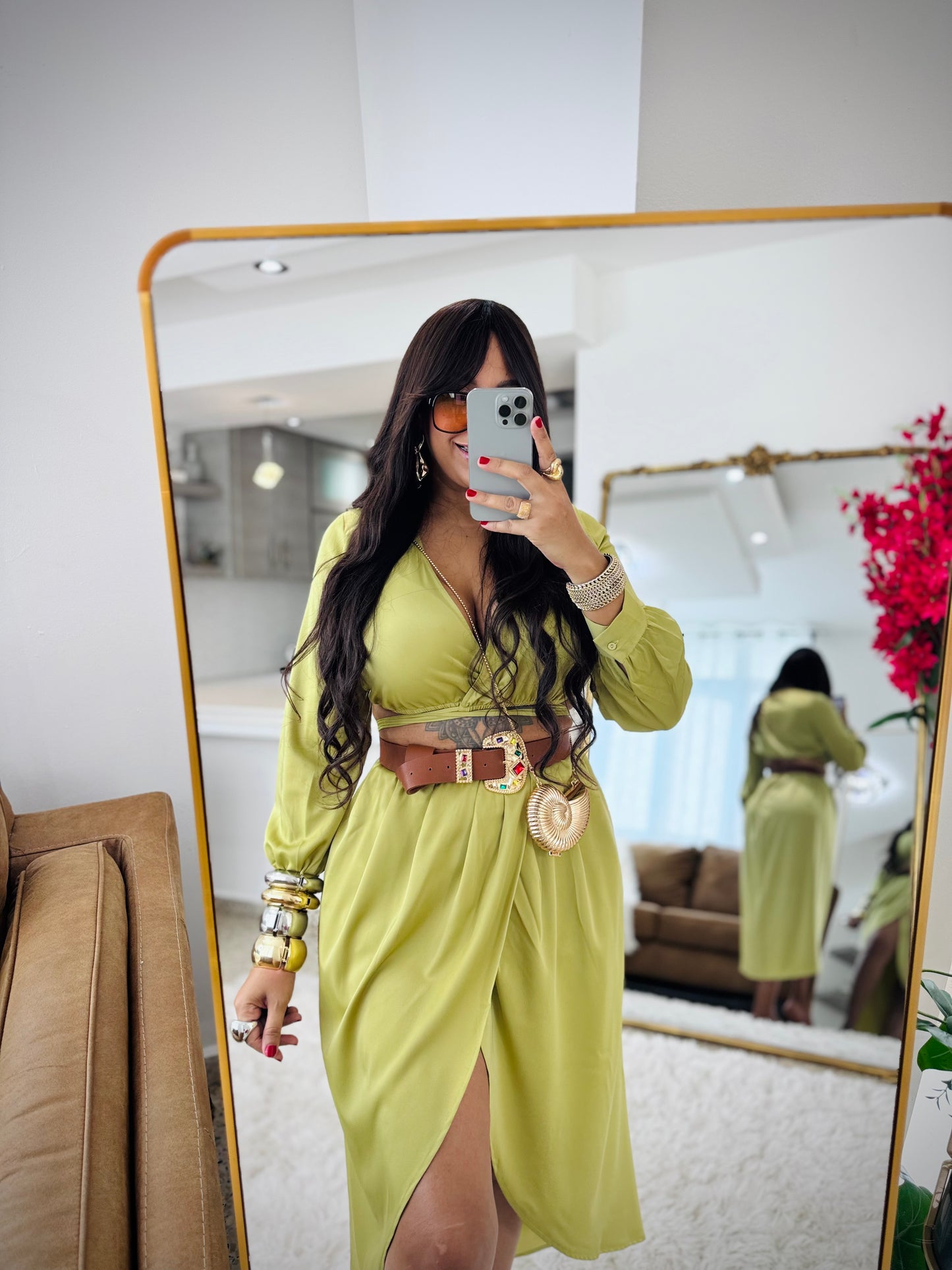 Olive Drape Skirt(solo falda)🍸