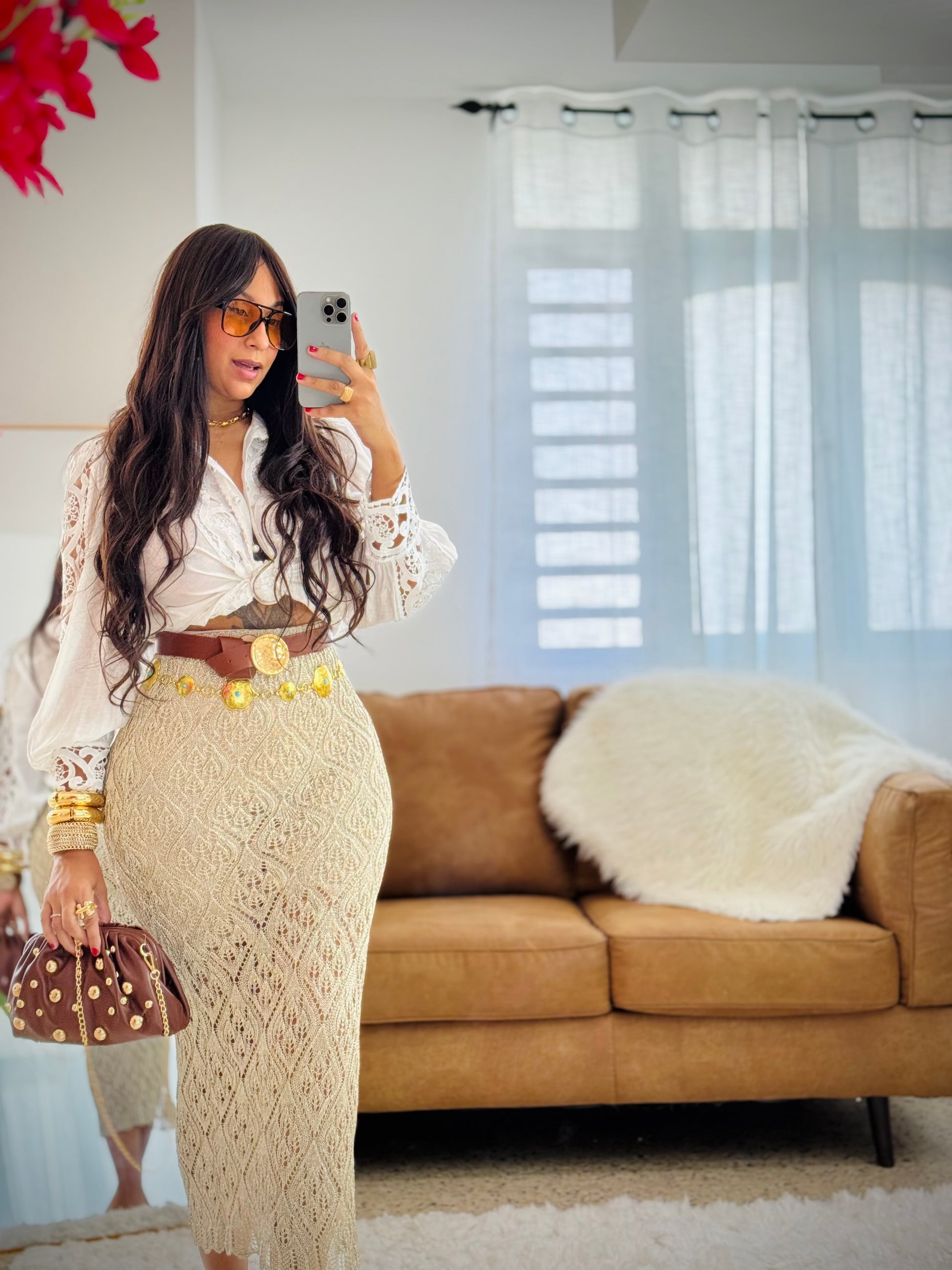 Gold Mesh Skirt