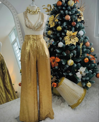 Gold High waisted Pants