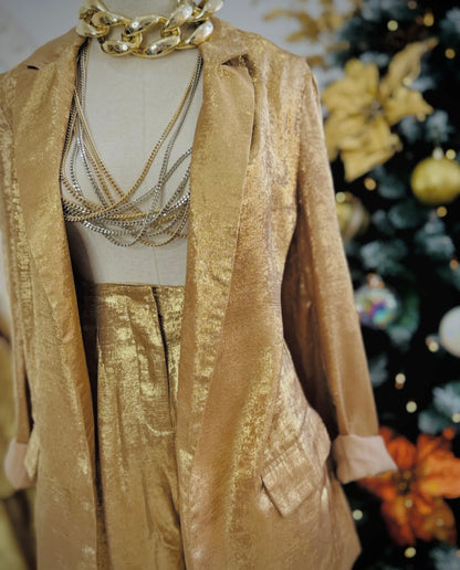 Gold Blazer oversized